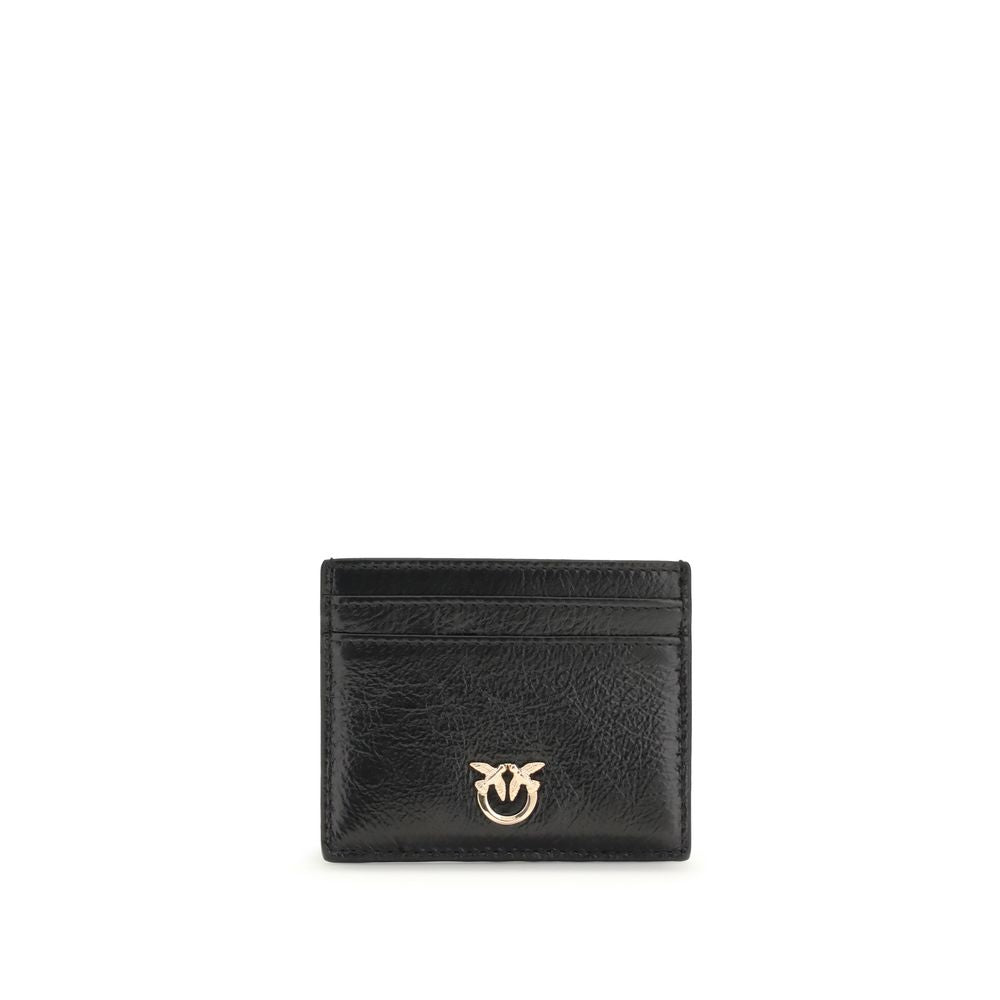 PINKO Black Calf Leather Bos Taurus Wallet - Luxe Marca