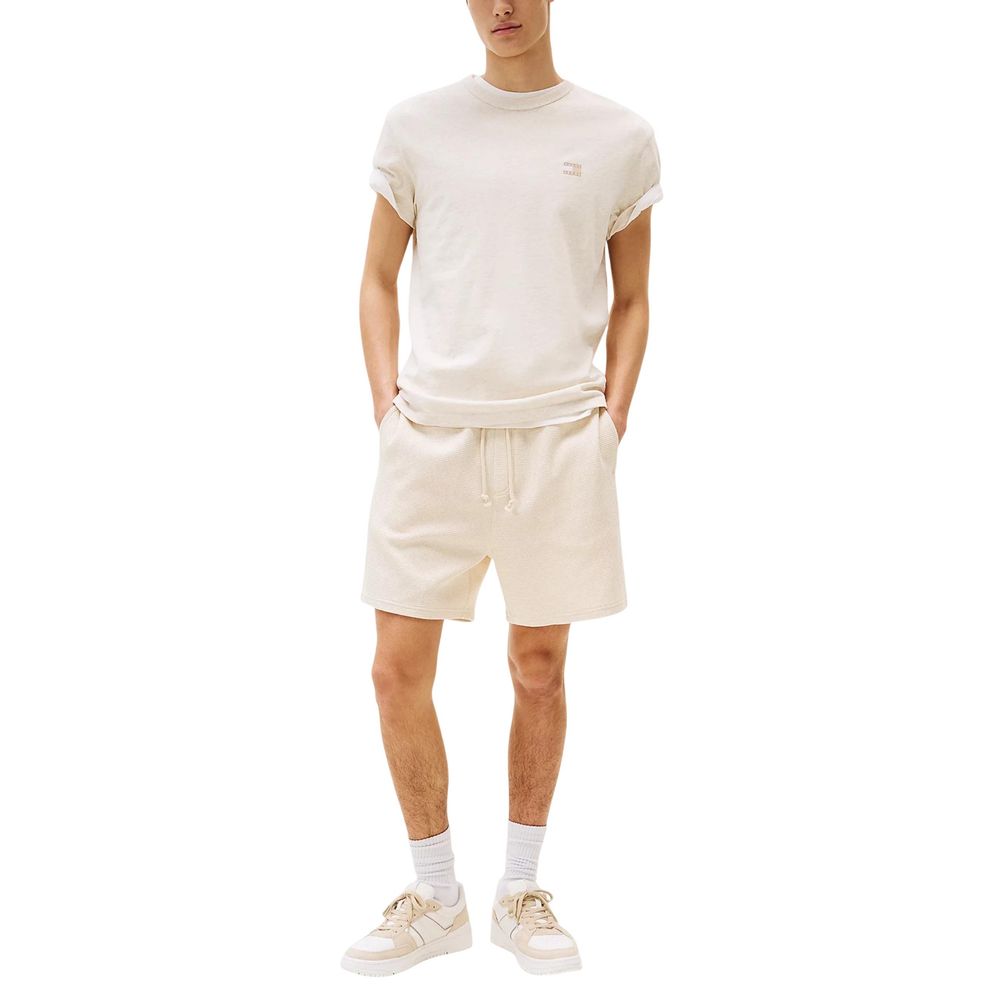 Tommy Hilfiger Jeans Beige Recycled Cotton T-Shirt - Luxe Marca