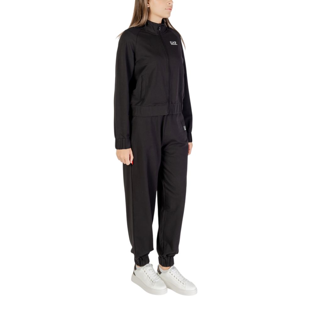 EA7 Emporio Armani Black Cotton Tracksuit