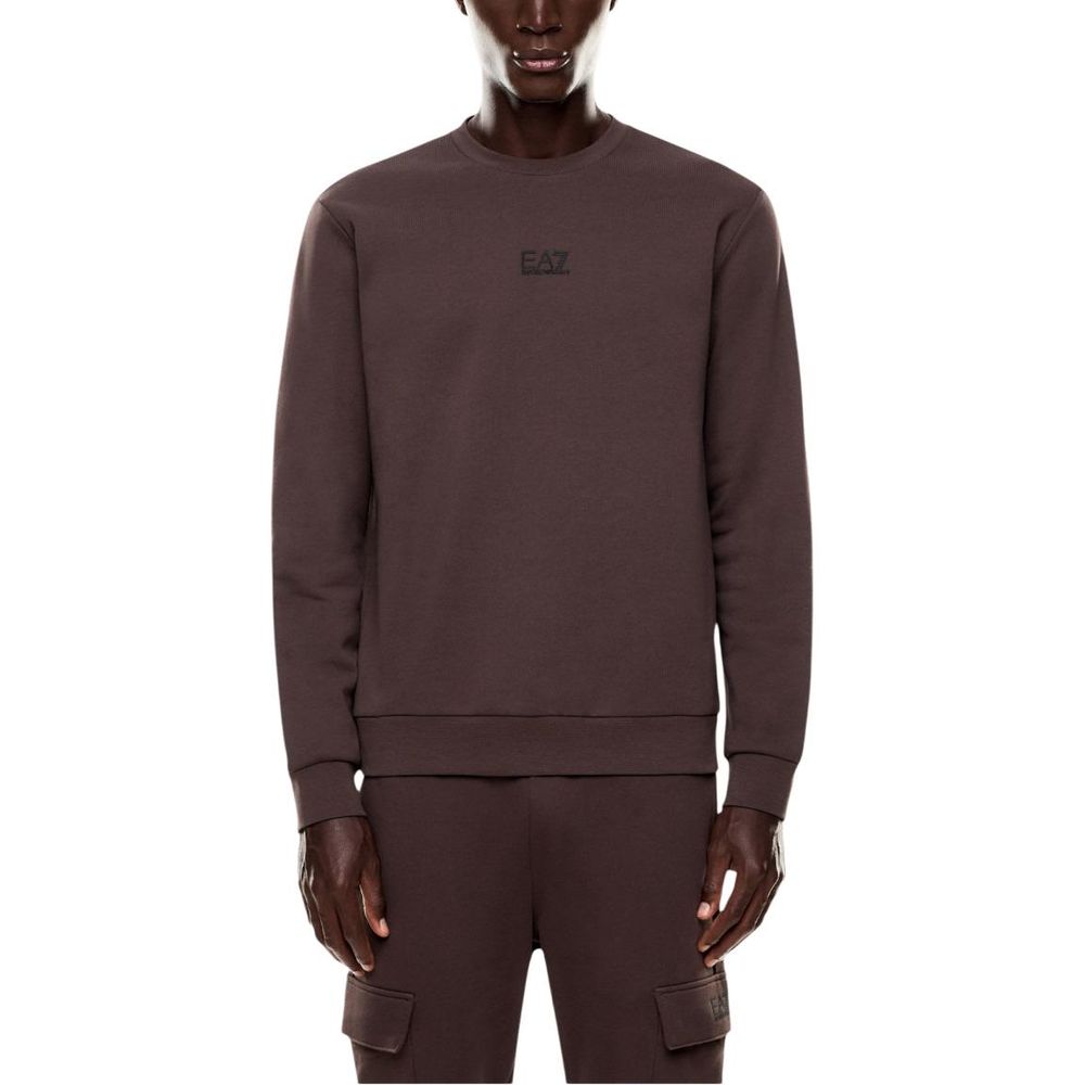EA7 Emporio Armani Brown Cotton Sweatshirt