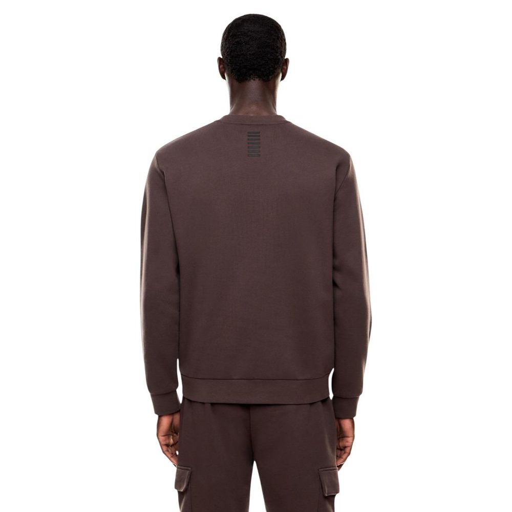 EA7 Emporio Armani Brown Cotton Sweatshirt