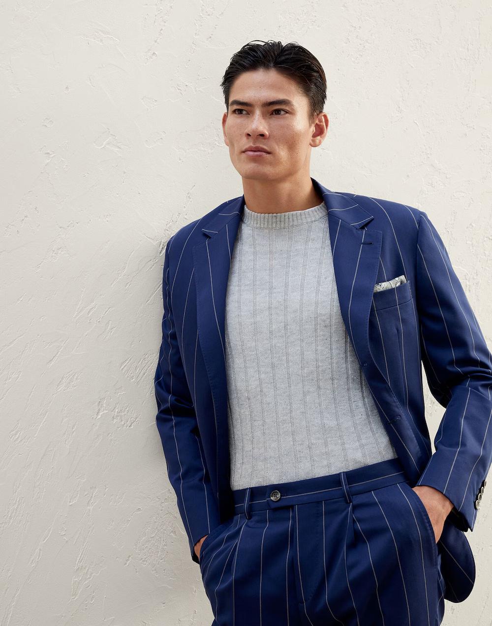 Brunello Cucinelli Bicolor Wool Blazer