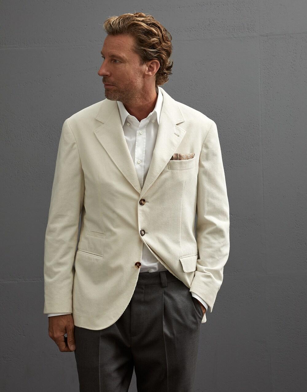 Brunello Cucinelli White Cotton Blazer