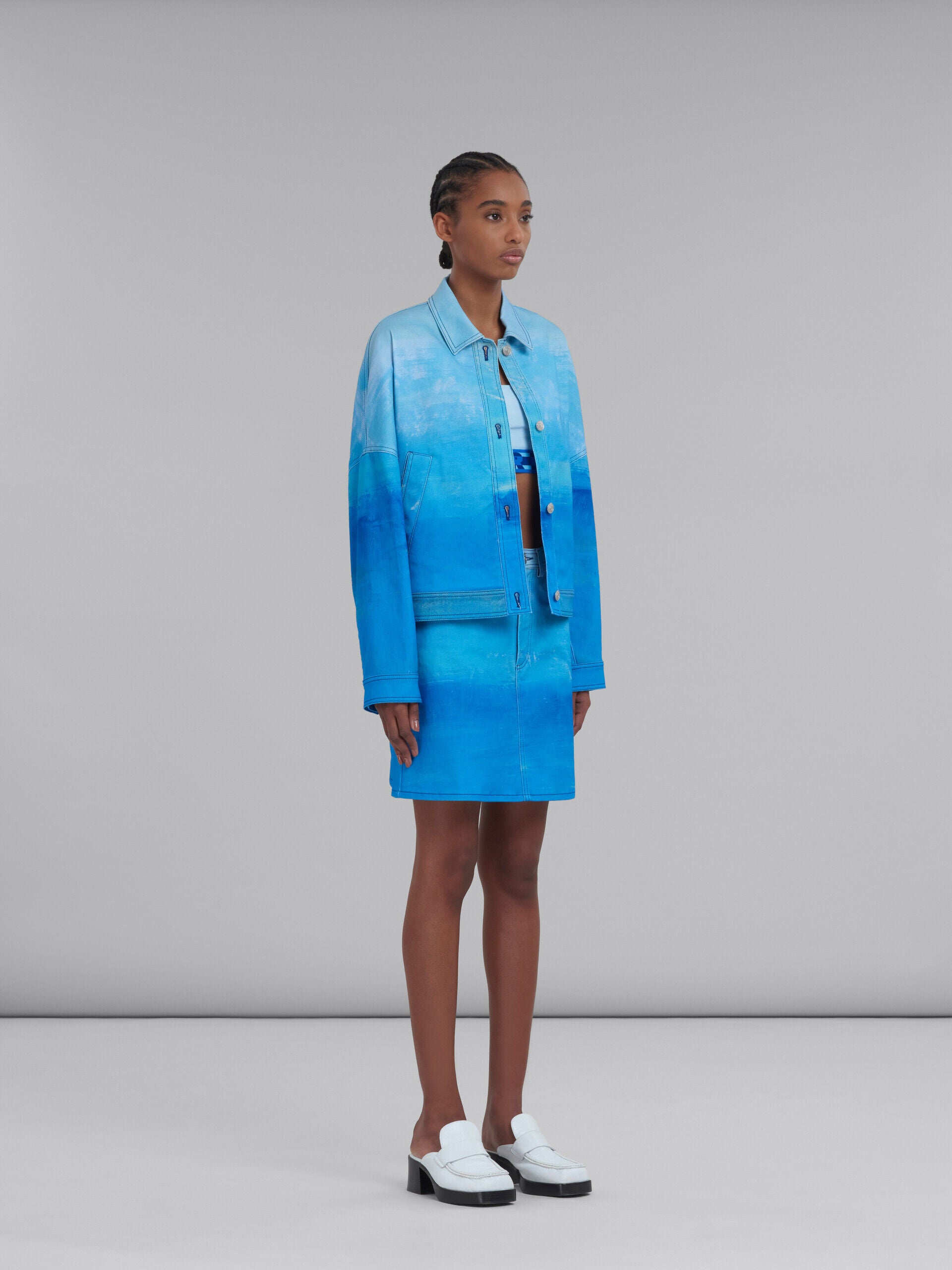 Marni Blue Denim Skirt