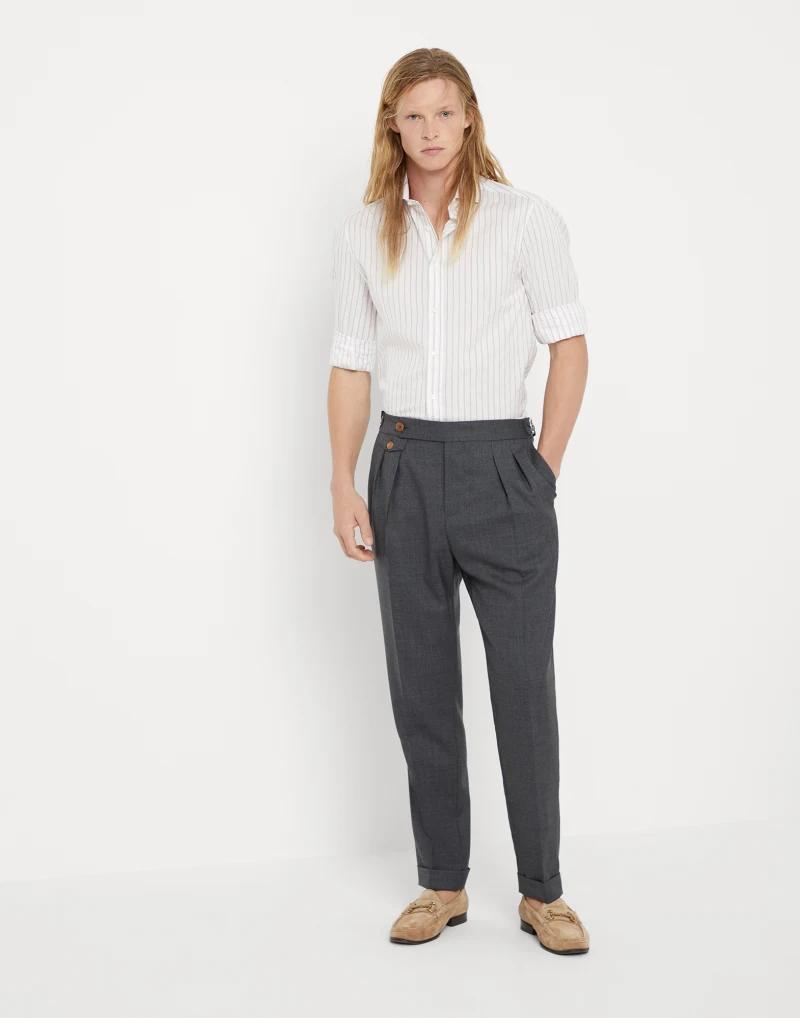 Brunello Cucinelli Purple Cotton Shirt