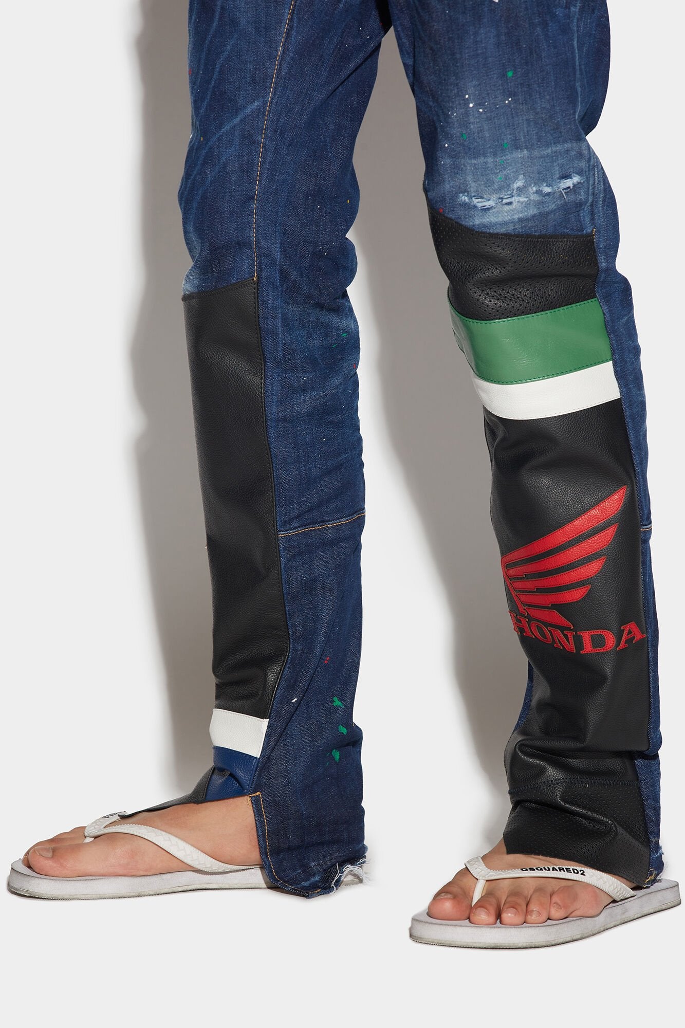 Dsquared² Blue Fibres Straight-Leg Jeans