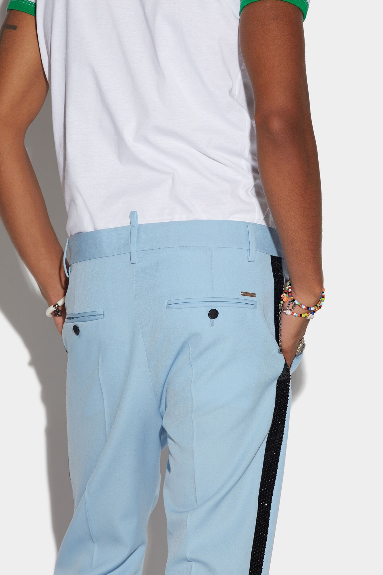 تي شيرت Dsquared² ألياف زرقاء