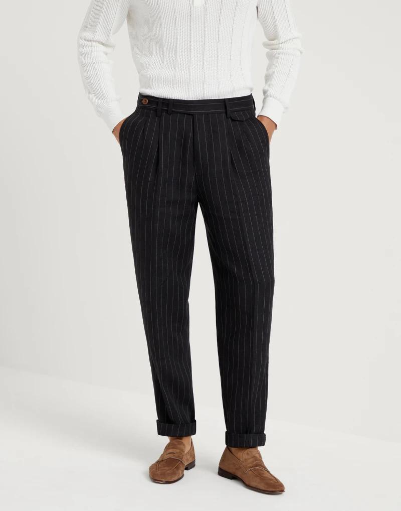Brunello Cucinelli Black Linen Two-Piece Suit