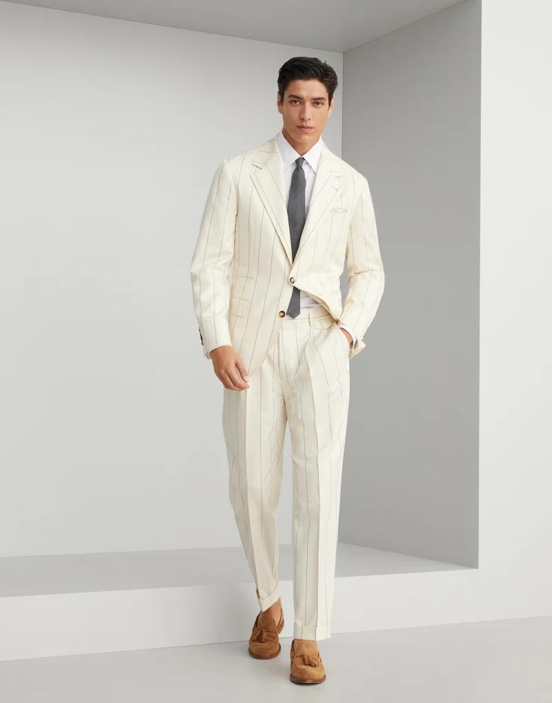 Brunello Cucinelli Bicolor Wool Two-Piece Suit