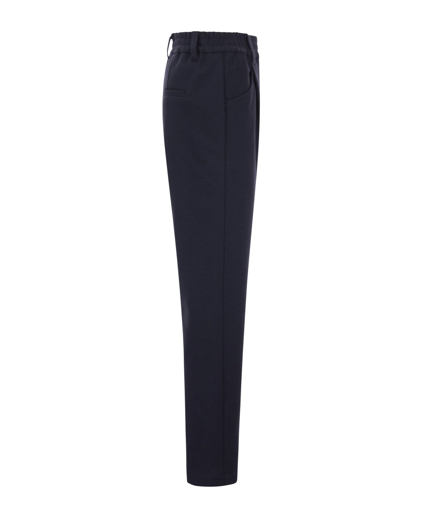 Brunello Cucinelli Blue Cotton Casual Pants