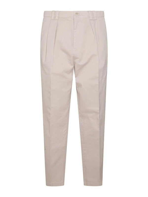 Brunello Cucinelli Beige Cotton Casual Pants