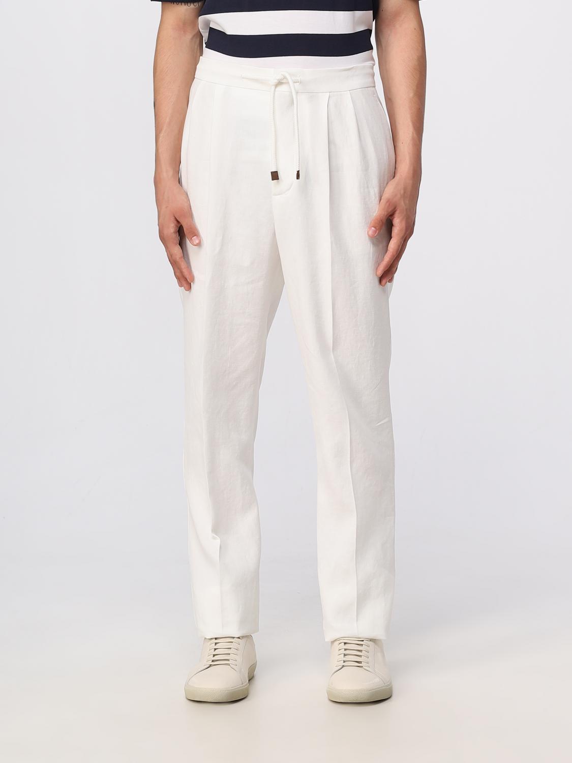 Brunello Cucinelli Beige Linen Casual Pants