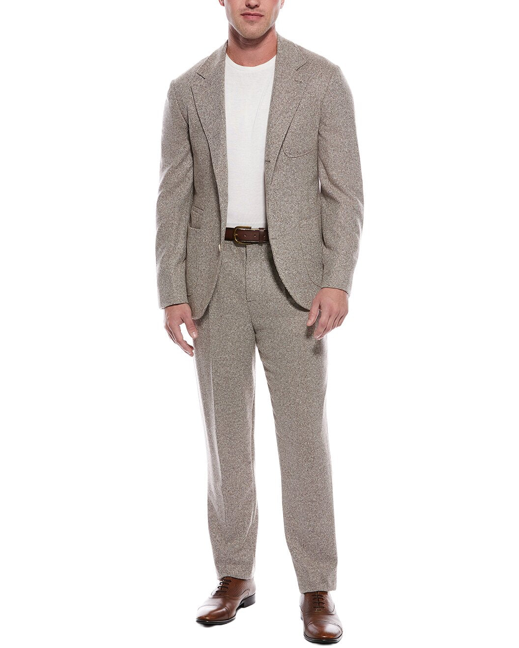 Brunello Cucinelli Brown Wool Two-Piece Suit