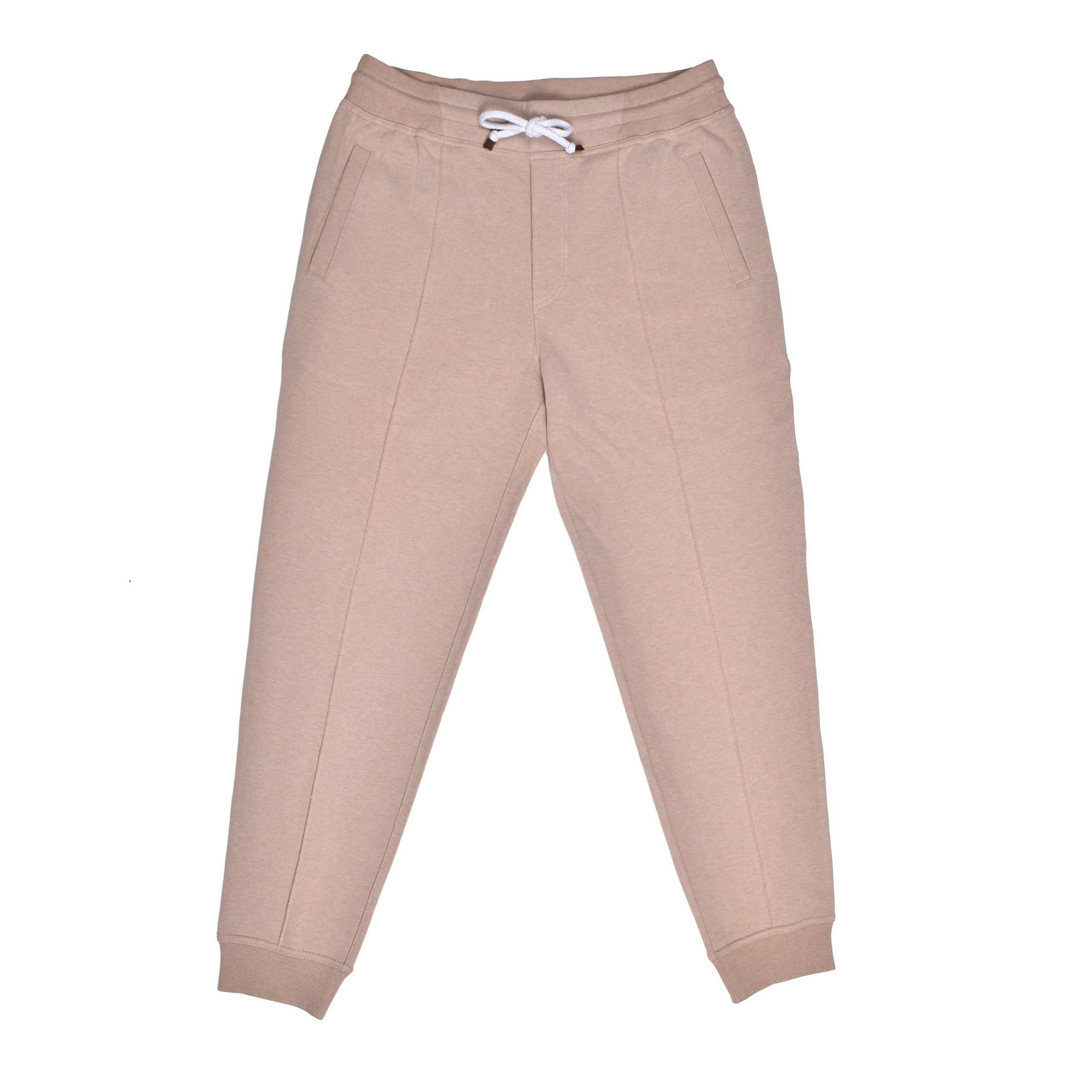Brunello Cucinelli Beige Fibres Joggers (Workout Pants)