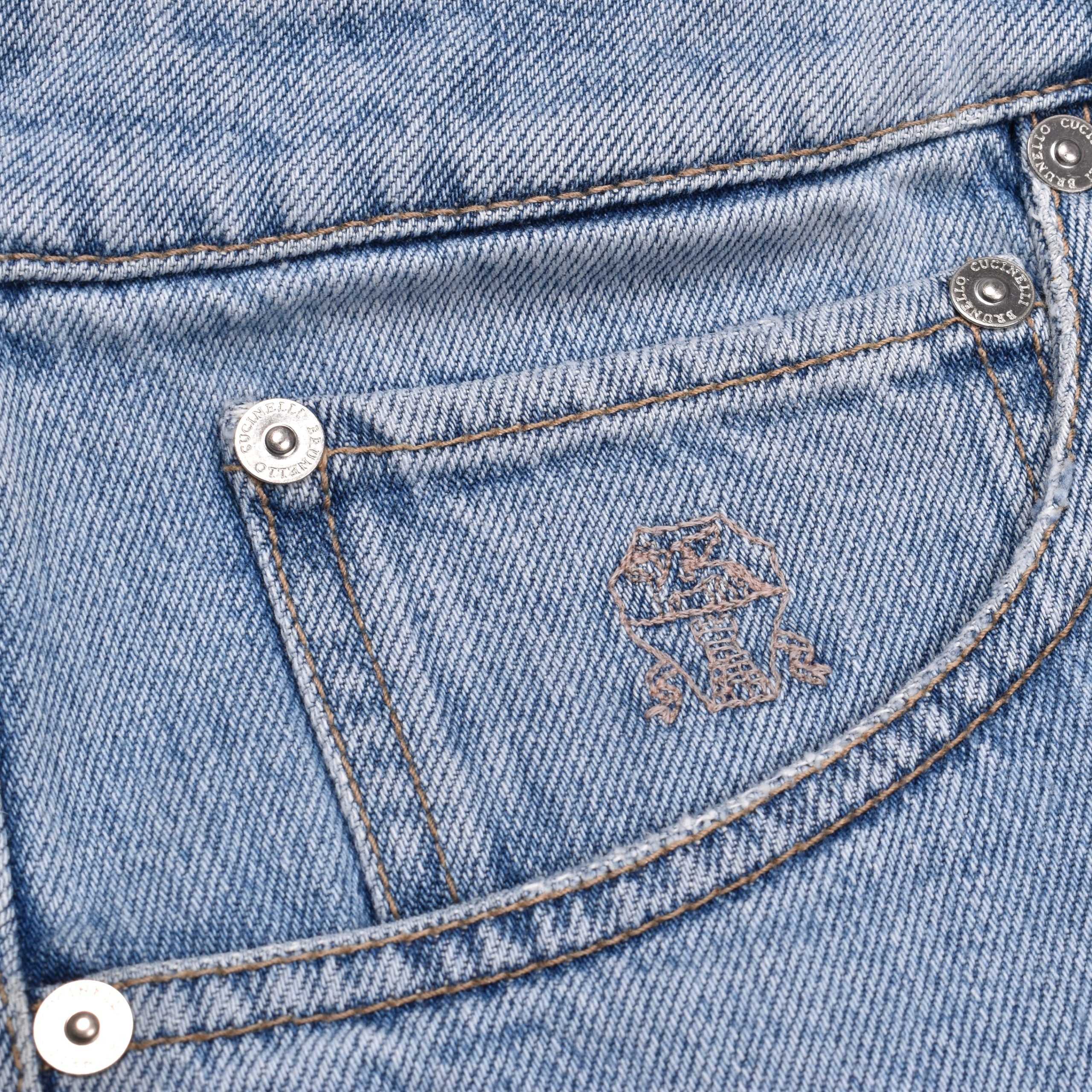 Brunello Cucinelli Blue Cotton Jeans Denim