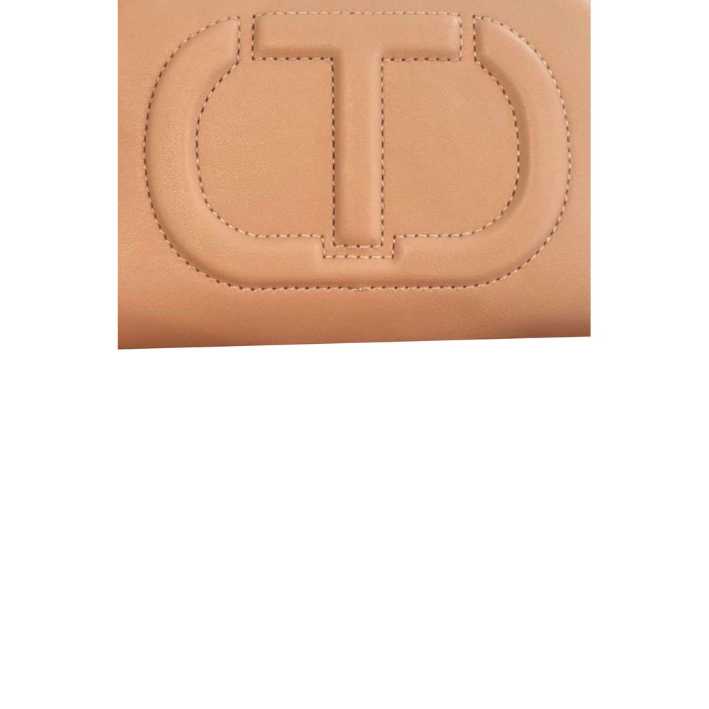 حقيبة كروسبودي نسائية من الجلد الصناعي الوردي من توينسيت