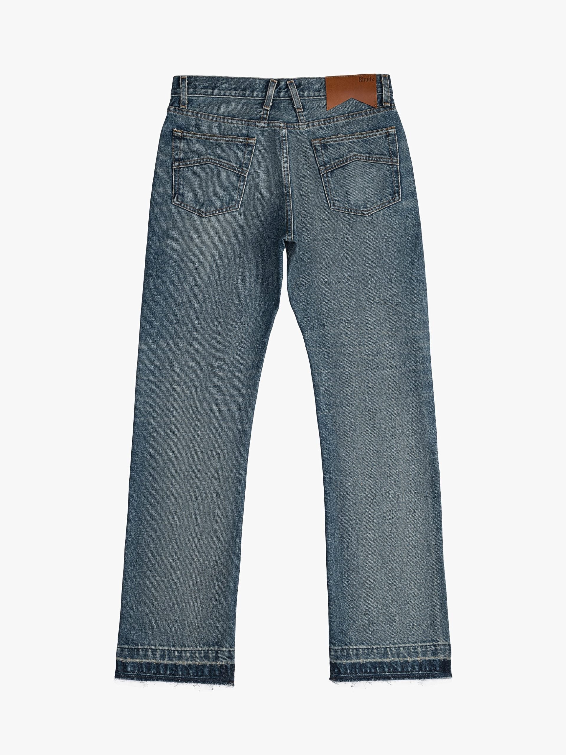 Rhude Blue Cotton Boyfriend Jeans