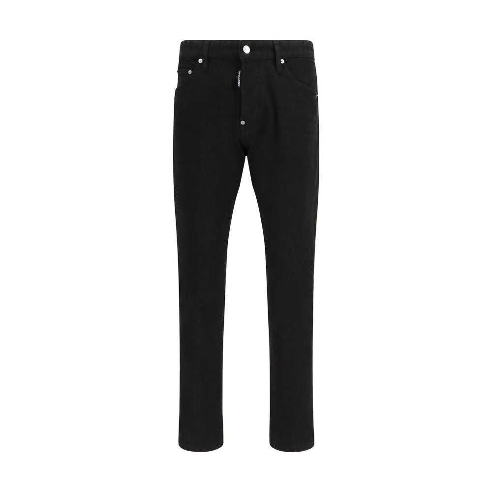 بنطلون جينز ضيق من القطن الأسود من Dsquared²