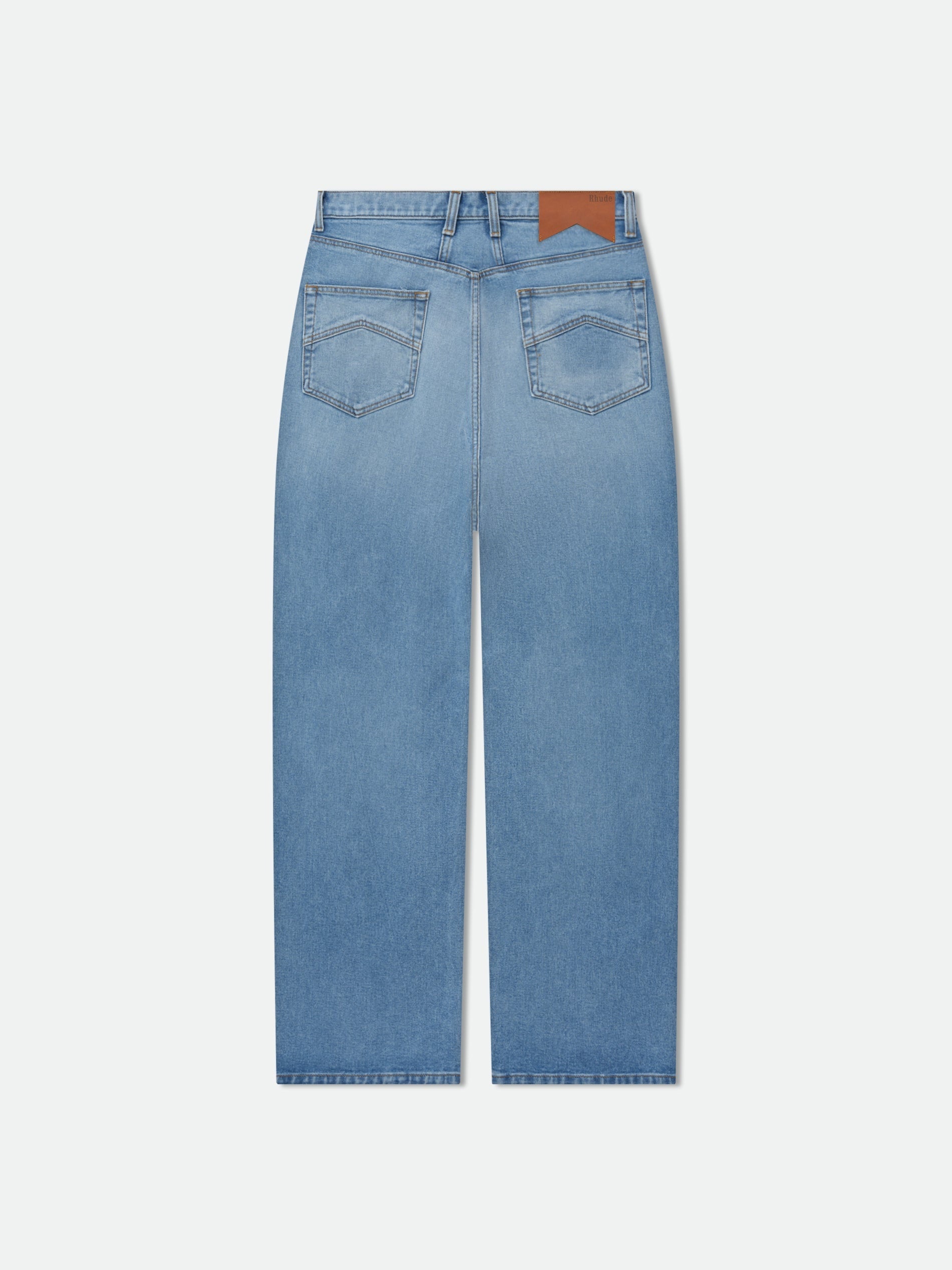 Rhude Blue Cotton Jeans Denim