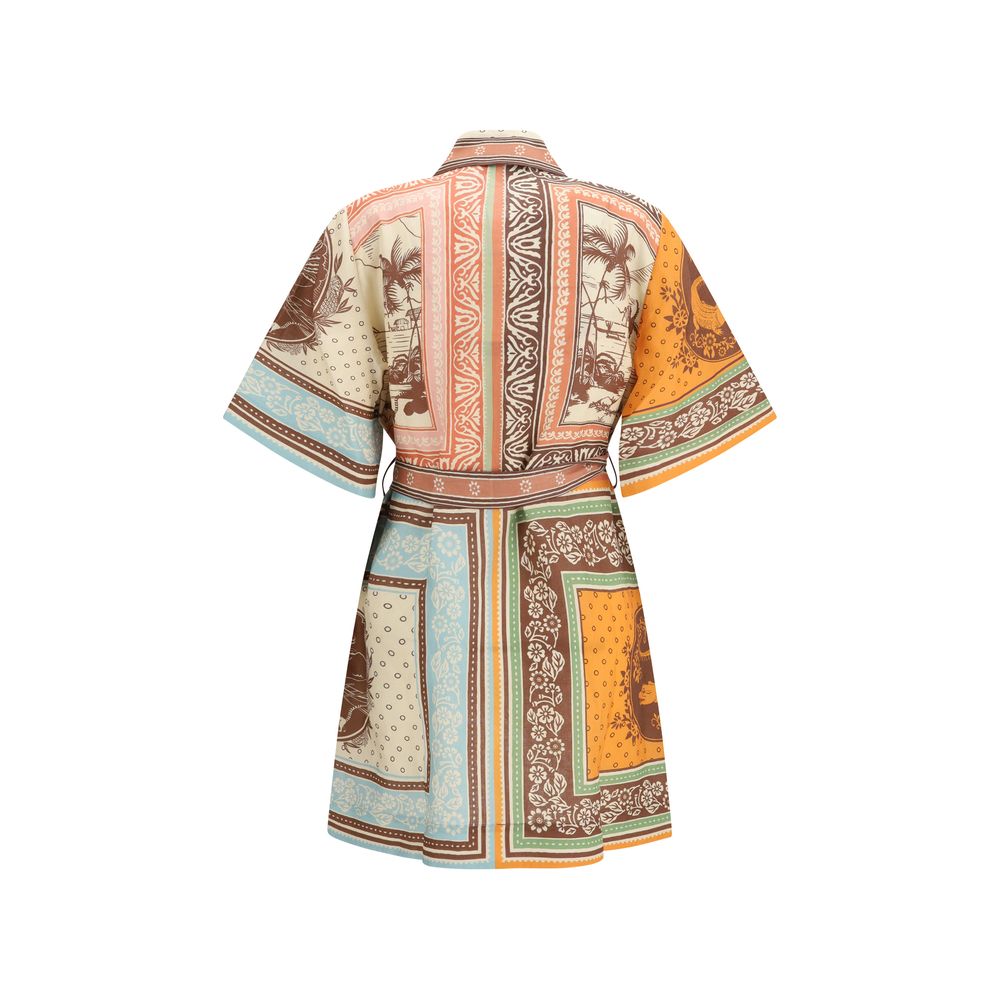 Alemais Multicolor Linen Casual Dress