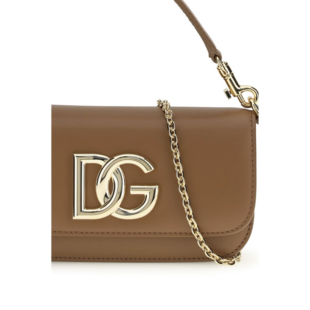 Dolce & Gabbana Brown Calf Leather Bos Taurus Handbag