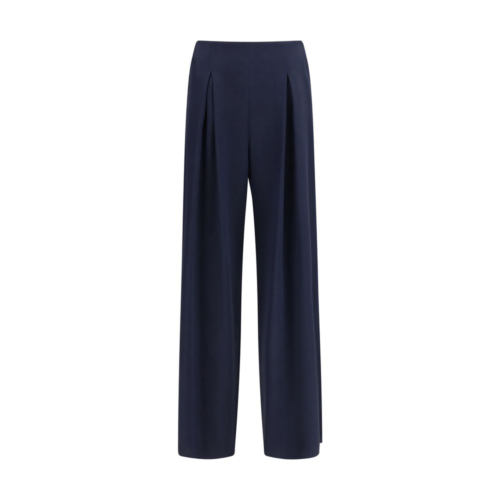 Max Mara Pure Blue Silk Casual Pants