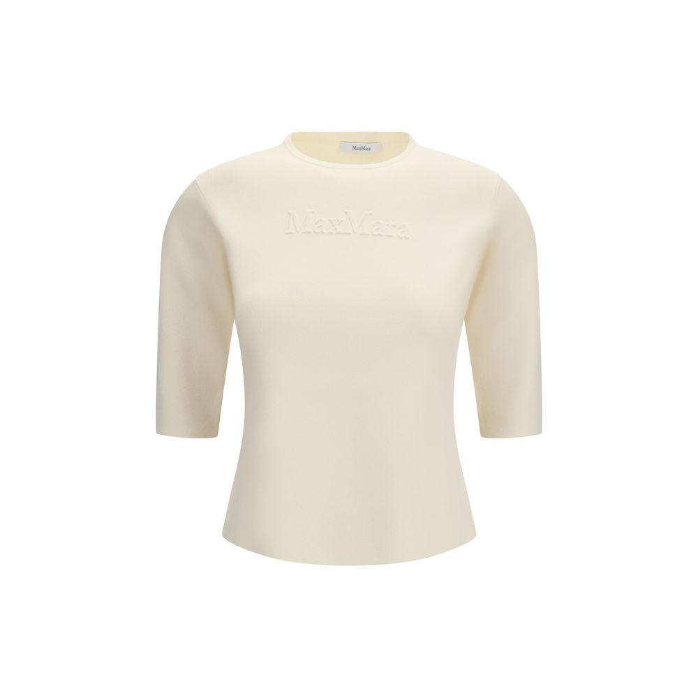 Max Mara Pure Beige Viscose T-Shirt