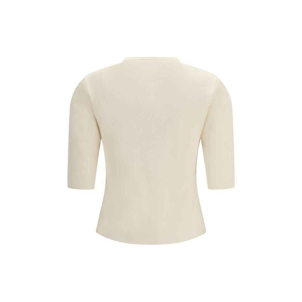 Max Mara Pure Beige Viscose T-Shirt