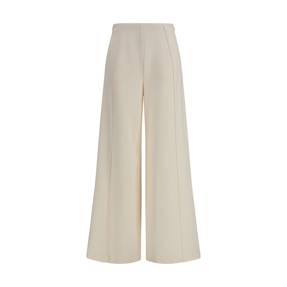 Max Mara Pure Beige Polyamide Flared Pants