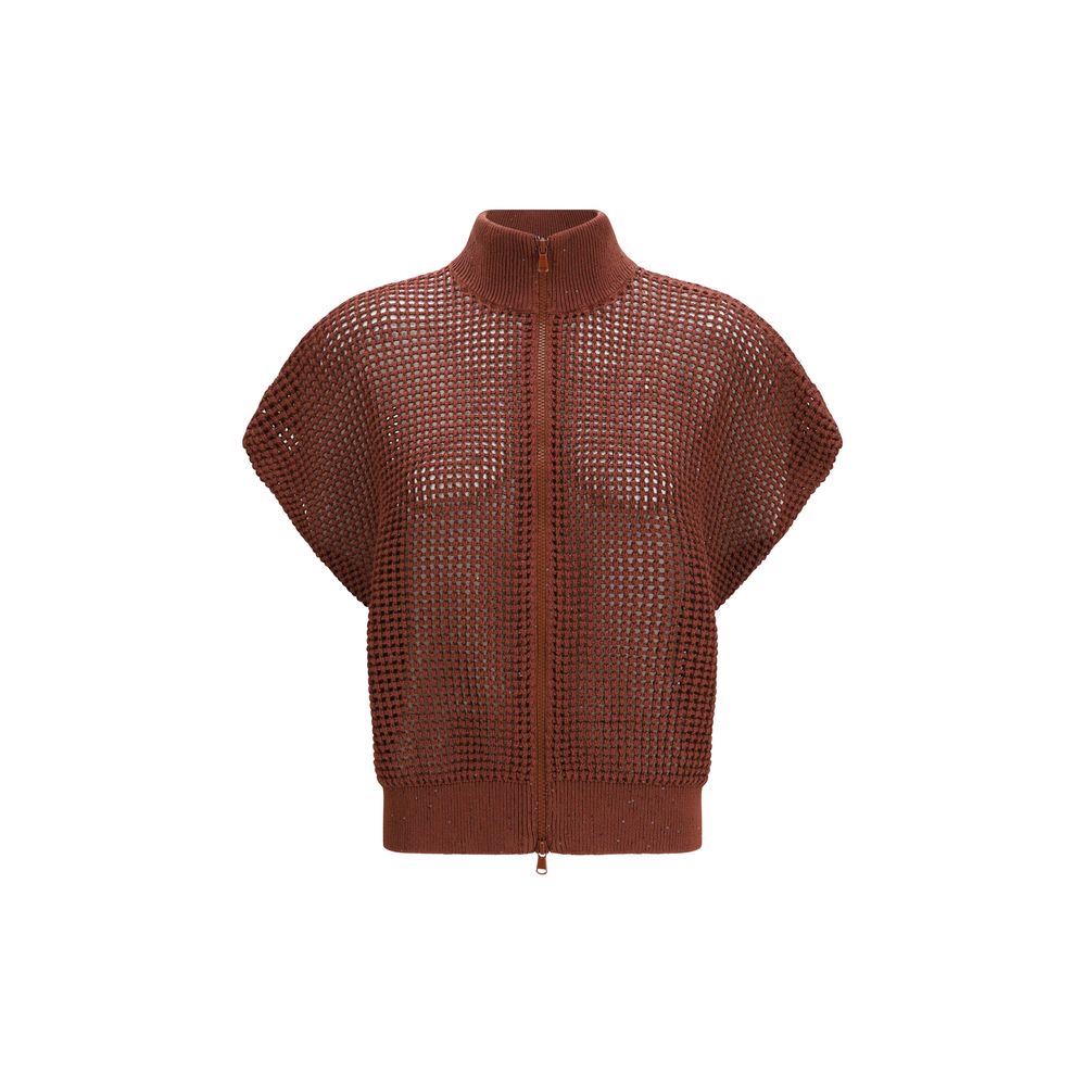 سويت شيرت قطني من برونيلو كوتشينيلي بوردو