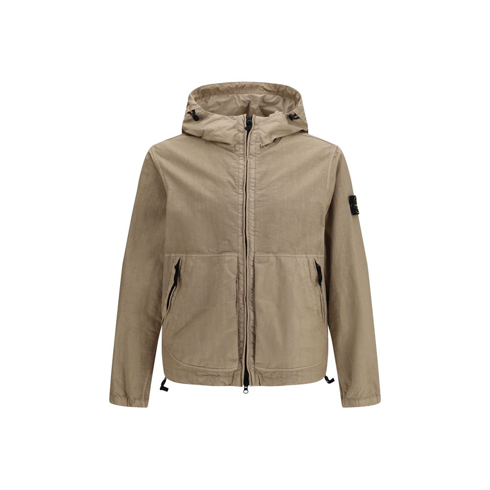 Stone Island Brown Polyamide Coat