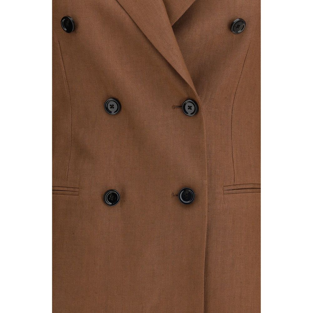 Lardini Brown Linen Blazer