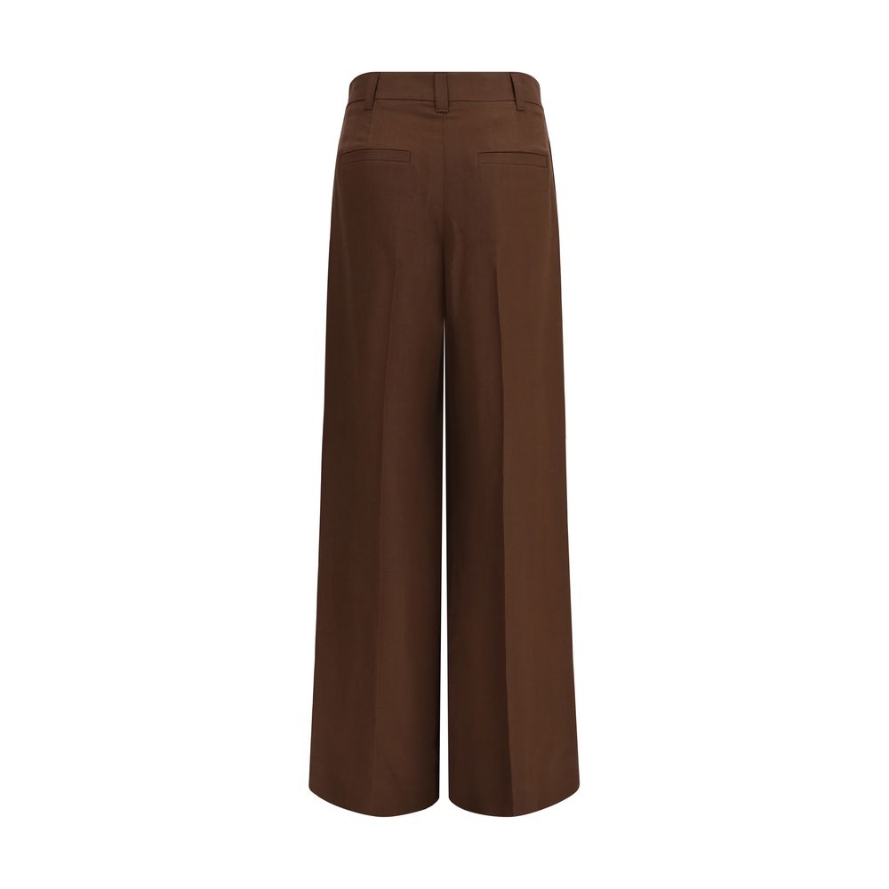 Brunello Cucinelli Brown Viscose Casual Pants