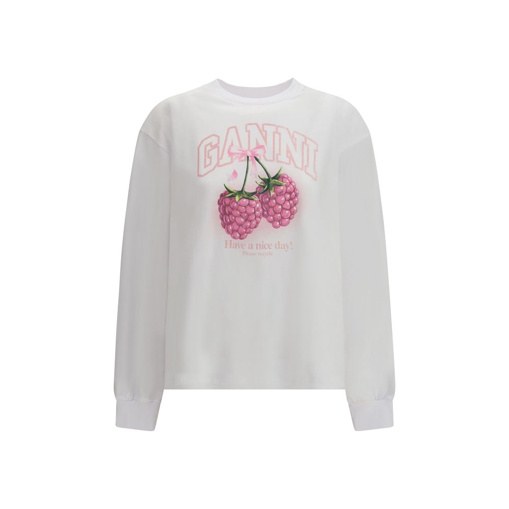 Ganni White Cotton Sportswear