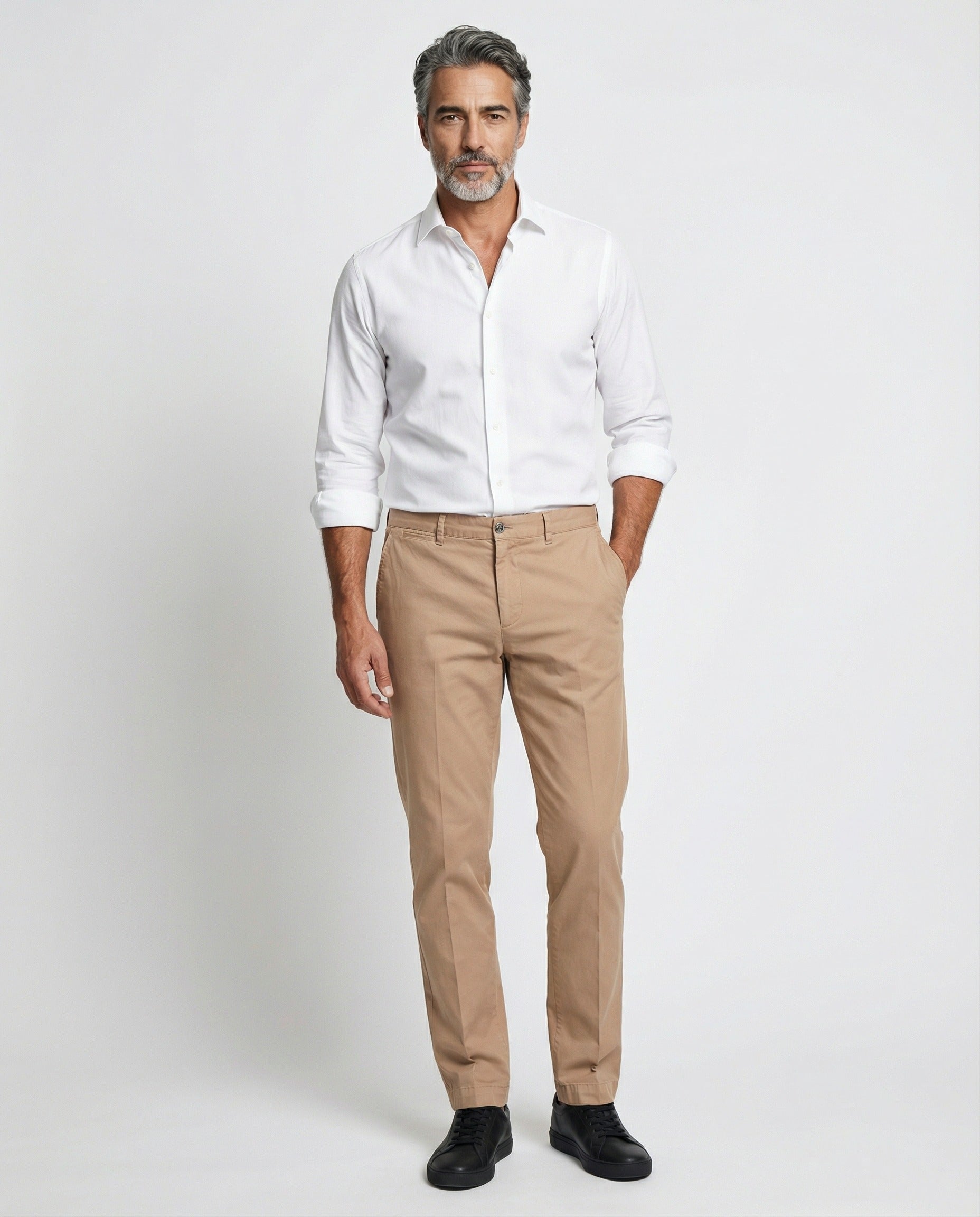 Peserico Beige Elastane Casual Pants