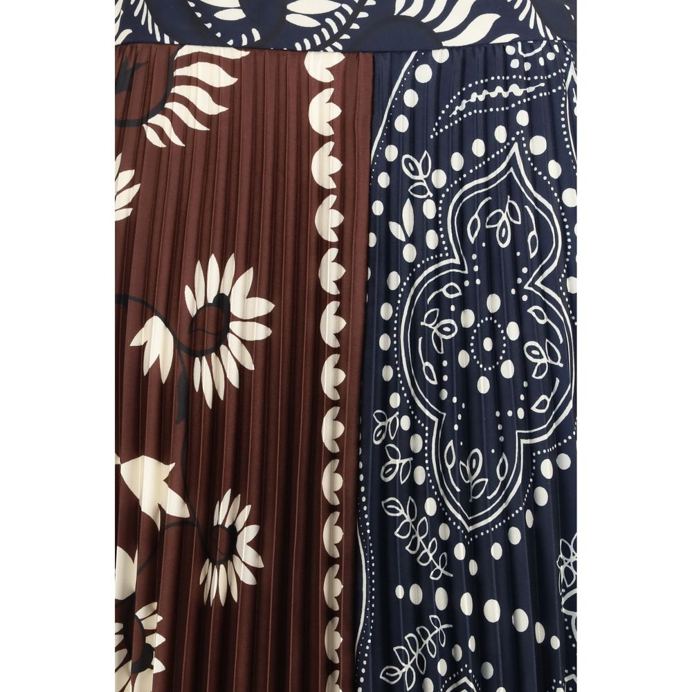 Max Mara Multicolor Polyester Midi Skirt