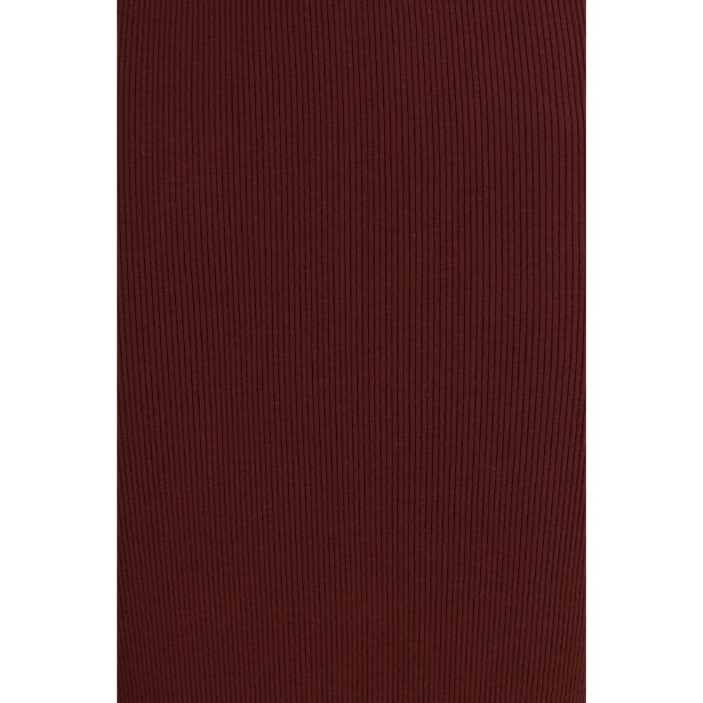 Max Mara Bordeaux Viscose Midi Skirt