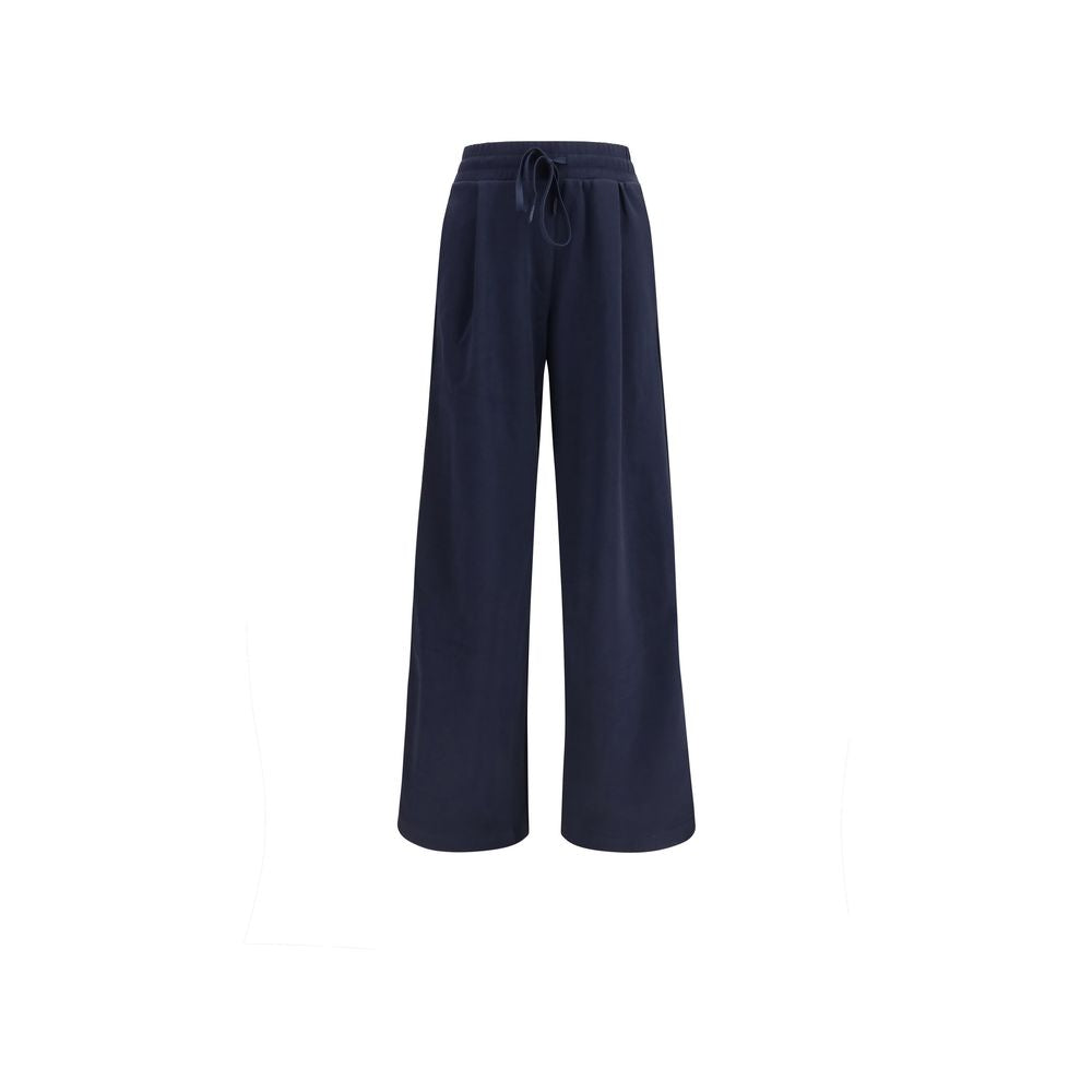 Max Mara Blue Cotton Casual Pants