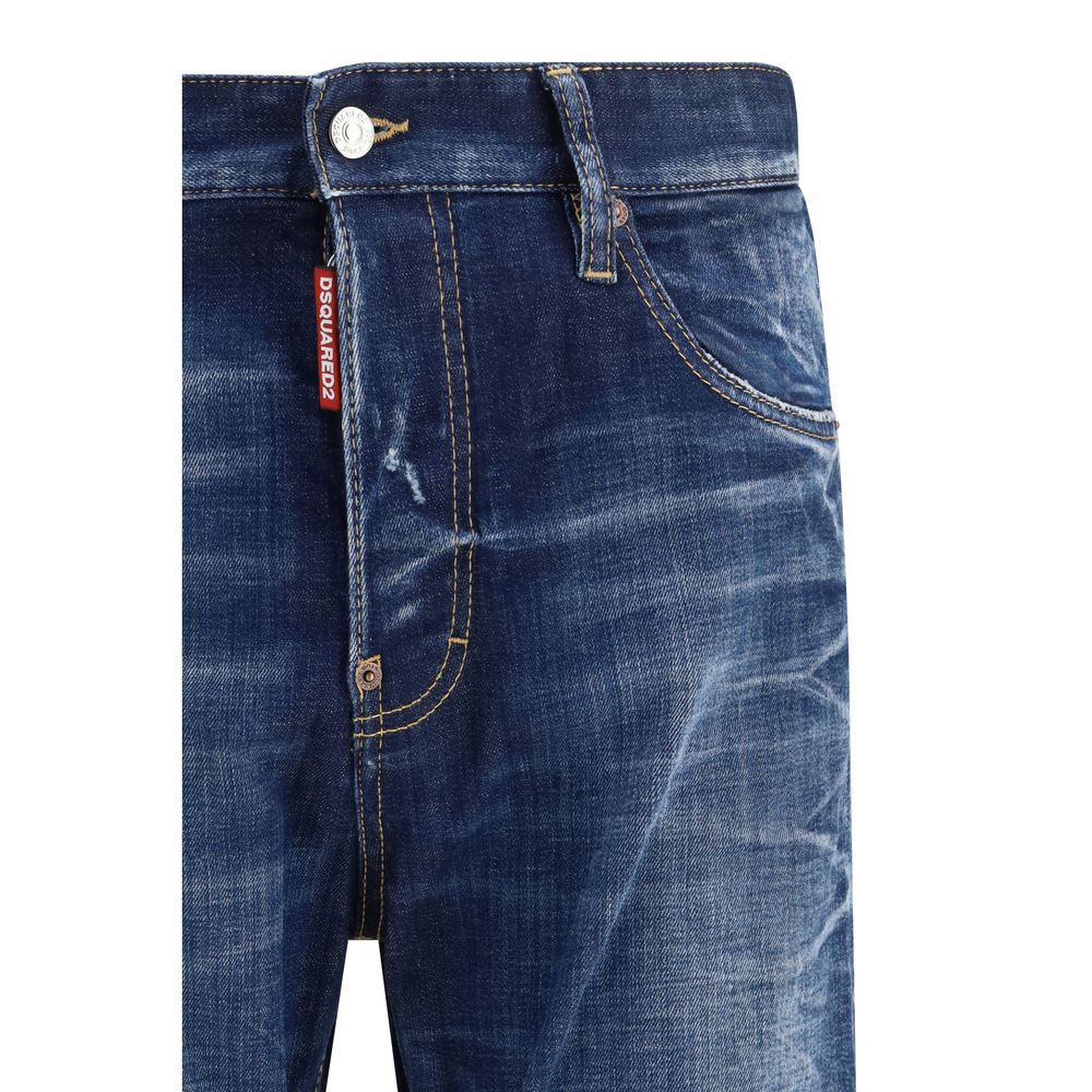 بنطلون جينز قطني أزرق من Dsquared²