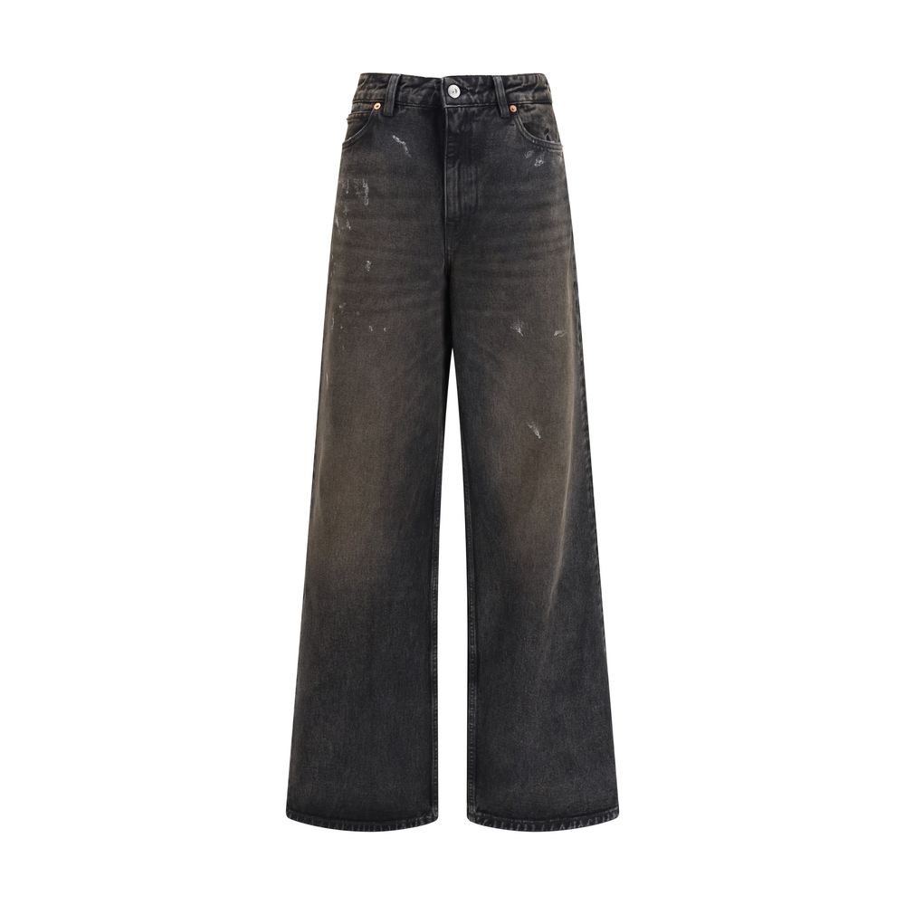 Our Legacy Black Cotton Relaxed Fit Jeans