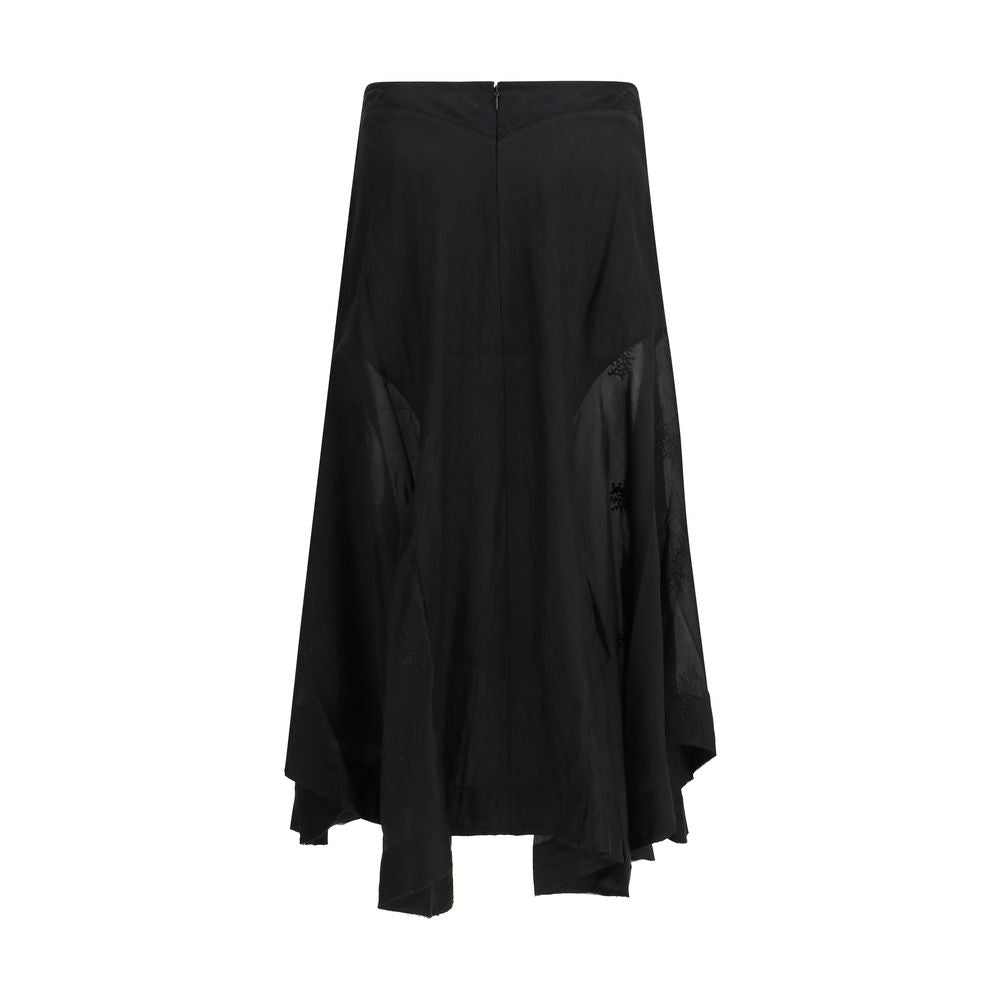 Our Legacy Black Lyocell Long Skirt