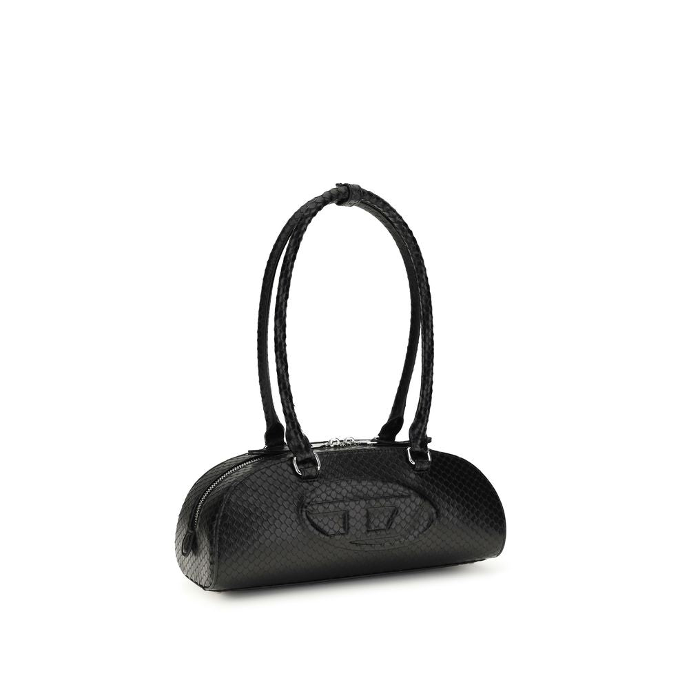 Diesel Black Calf Leather Bos Taurus Shoulder Bag