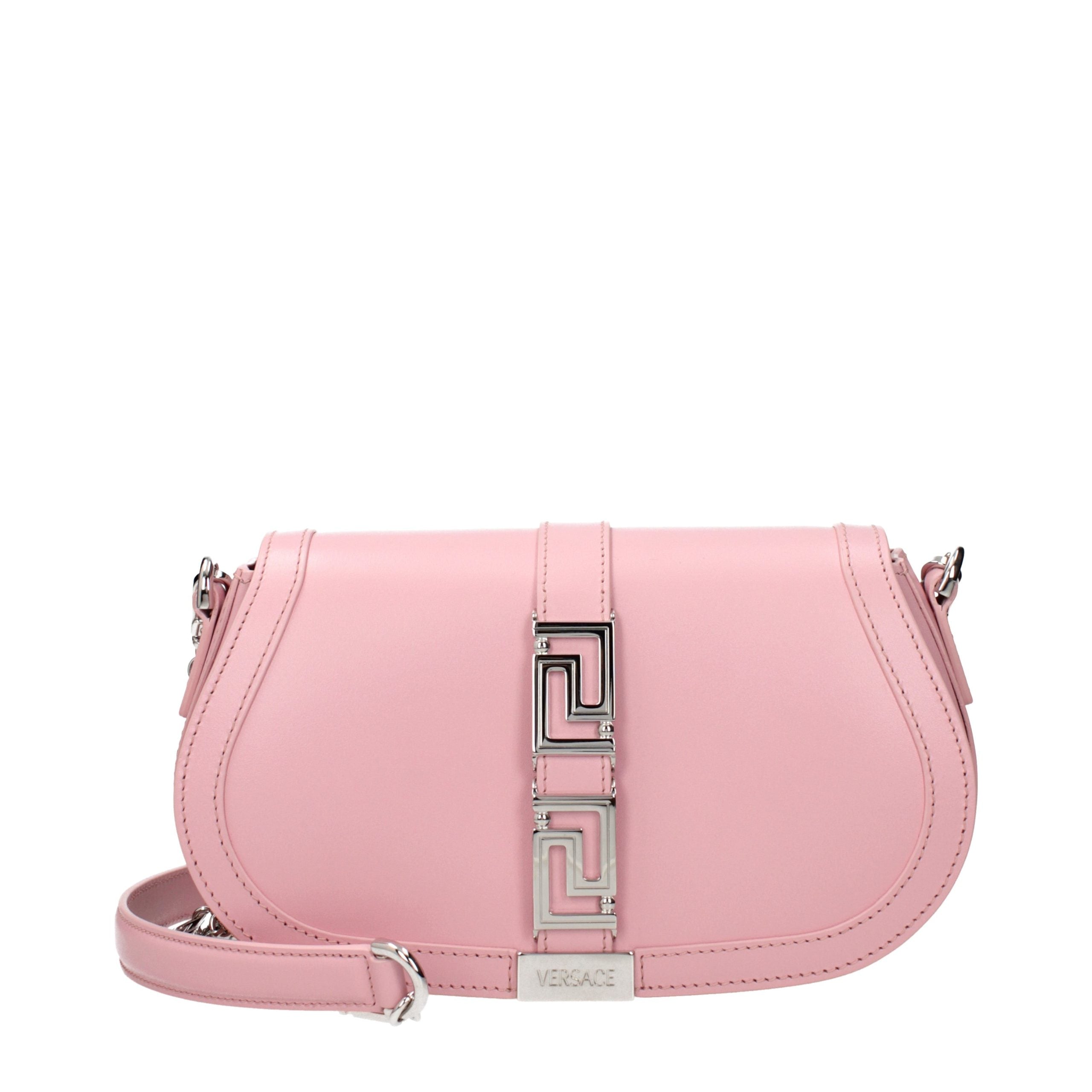 Versace Pink Leather Shoulder Bag