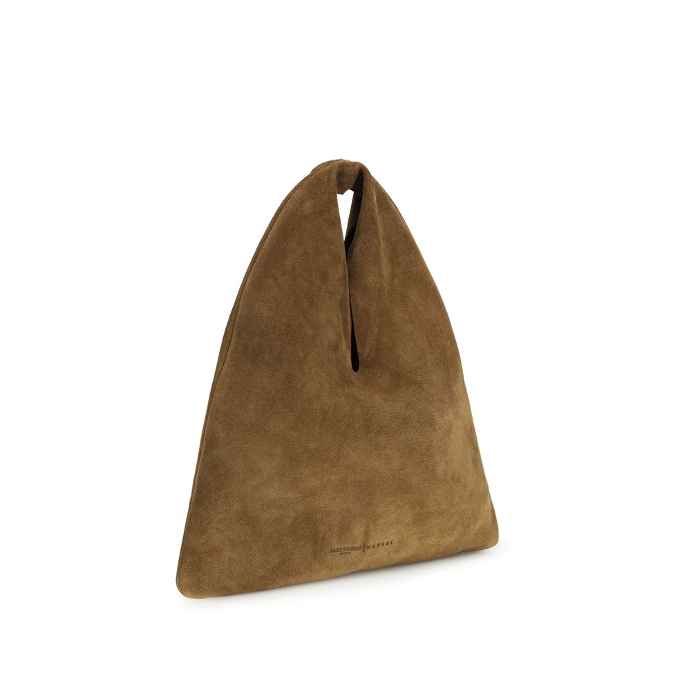 Manebi Brown Calf Leather Bos Taurus Shoulder Bag