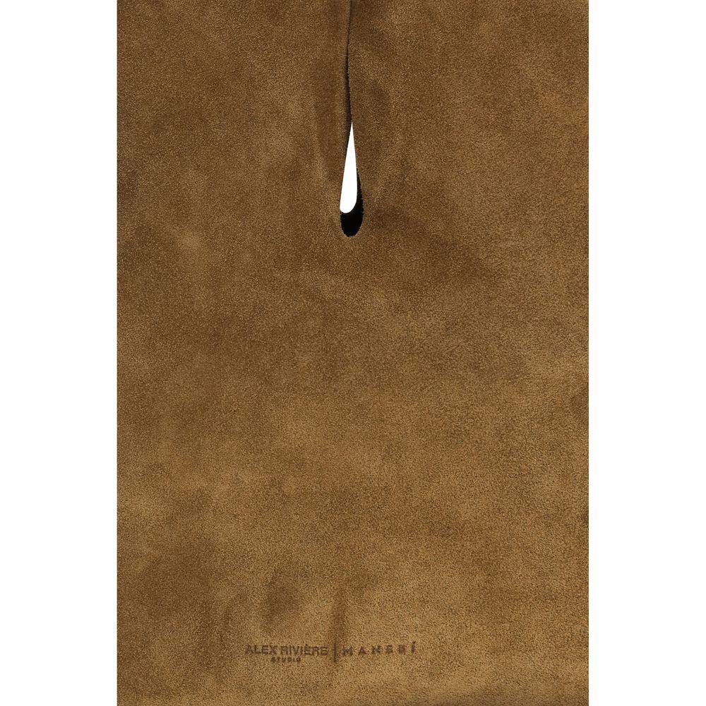 Manebi Brown Calf Leather Bos Taurus Shoulder Bag