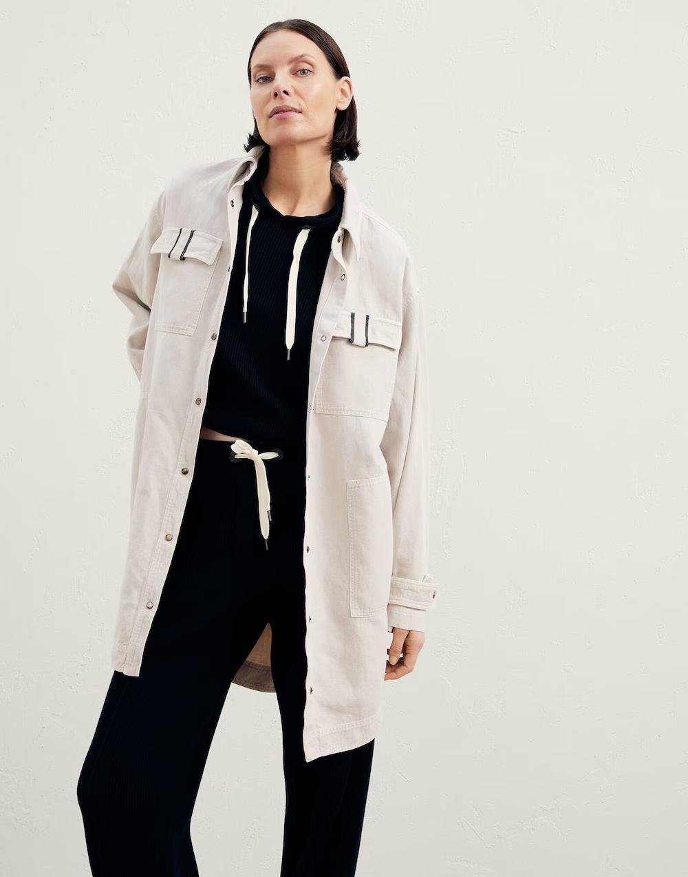 Brunello Cucinelli Beige Cotton Denim Jacket