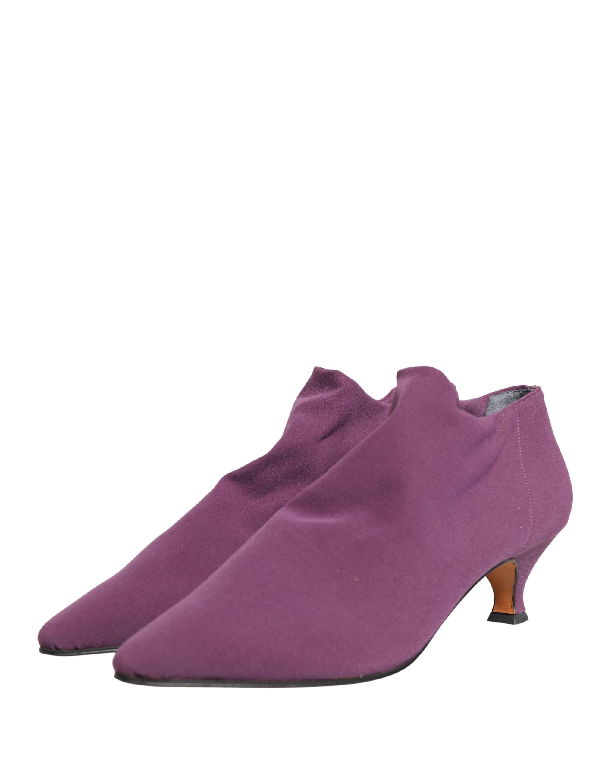 حذاء دولتشي آند غابانا - حذاء بوت كاحل من الشمواه الأرجواني