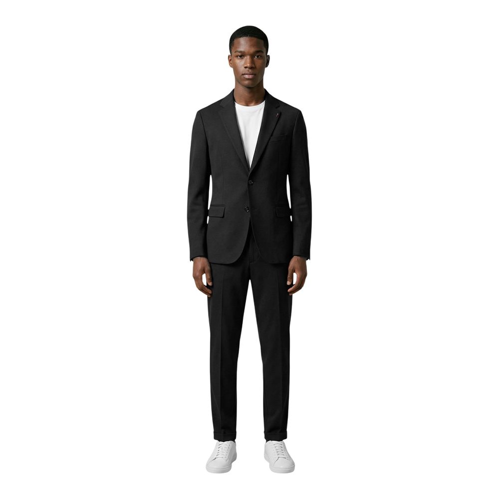 Mulish Black Cotton Two-Piece Suit