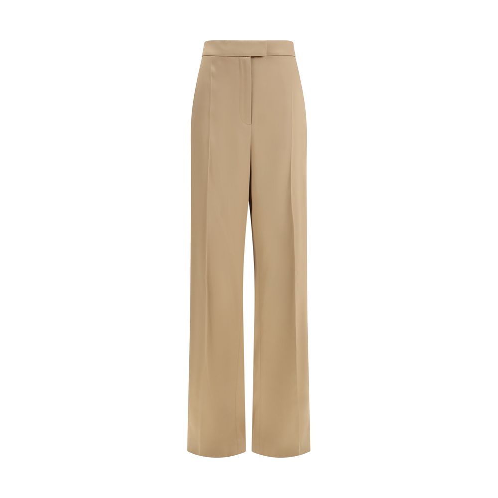 Valentino Beige Silk Dress Pants