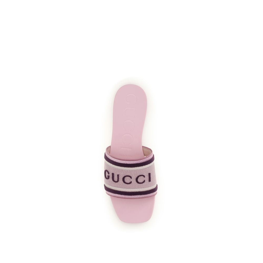 صنادل غوتشي المسطحة من القطن متعددة الألوان